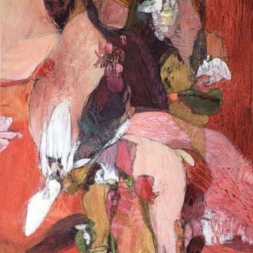 MONO 风致油画《巴黎咖啡厅》原作无框